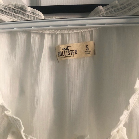 2/$20 Hollister white ruffle blouse - Picture 2 of 2